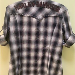 Harley Davidson snap up comfortably shirt